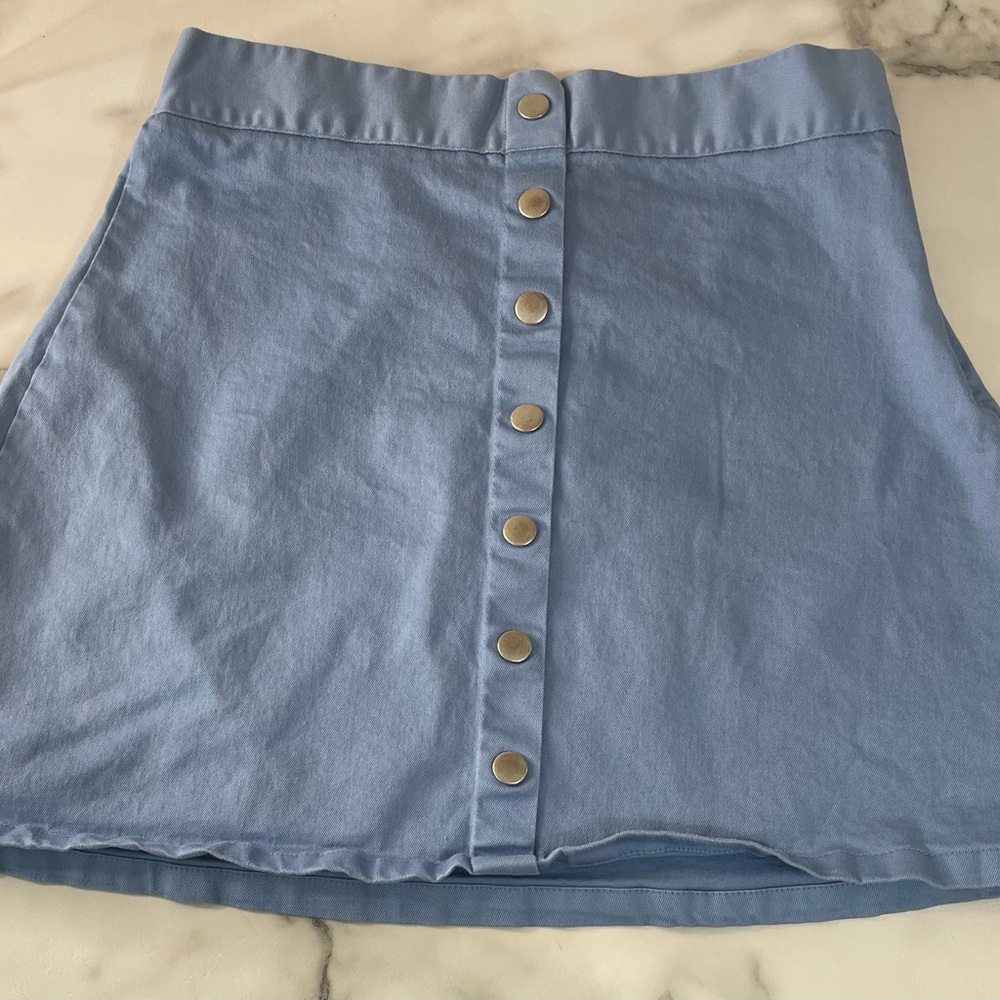 HYFVE Blue A-Line Mini Skirt